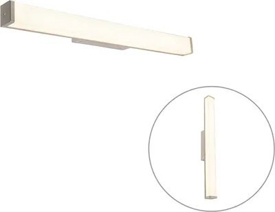 Produktbild von Moderne Badezimmer Wandleuchte Stahl 62 cm IP44 Cascada
