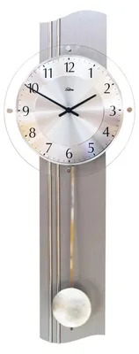 Produktbild von SELVA SELVA Funk-Pendelwanduhr alufarben/ Glas Merching