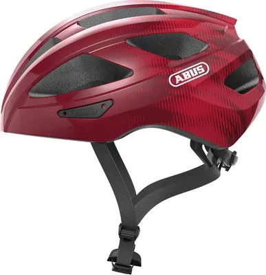 Immagine prodotto di Casco da bici da strada ABUS Macator - casco da bici sportivo per principianti - anche per portatori di codino - per uomo e donna - rosso bordeaux, taglia S (51-55 cm)