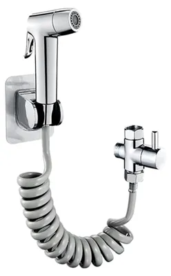 Produktbild von Bidet-Sprühset for WC-Windel Bidet WC-Sprüher WC-Bidet-Sprüher Handbadezimmer Duschkopf Schlauch 3,5 m Teleskopschlauch Wasserteiler mit Halterung, Chrom