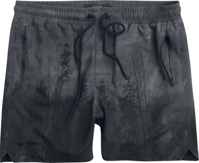 Produktbild von Black Premium by EMP Herren schwarze Badeshorts mit Gummizug und Seitentaschen L