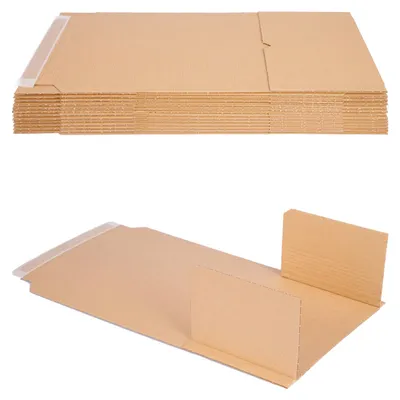 Produktbild von Buchverpackung 25 Stück selbstklebend, 245 x 165 x 20-70 mm, Universal Wickelverpackung