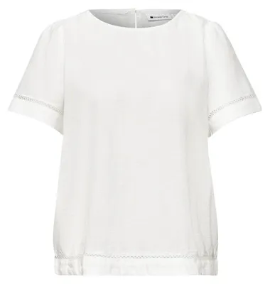 Produktbild von Roundneck shirtblouse w tape d 10108 off white Größe 38