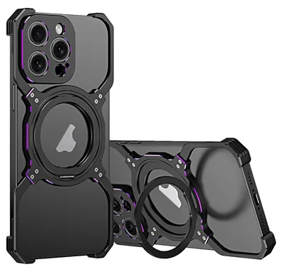 Produktbild von Für Apple iPhone 16 Pro Max Metall Hülle Mechanischer MagSafe Ring Kameraschutz