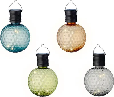 Produktbild von Solar-Lichterkette mit Glühbirnen. Verschiedene Farben