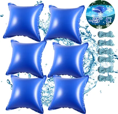 Produktbild von Ikodm Poolkissen 120x120cm | Winterkissen für Pool | Luftkissen Poolabdeckung Quadratisch | Frostbeständig bis -25°C | PVC Material | 6 Stück