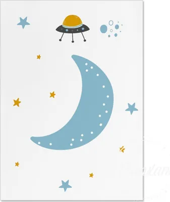 Produktbild von TPFLiving Kunstdruck LW-1328 (OHNE RAHMEN) Poster - Leinwand - Wandbild - Hochauflösender Giclée-Druck, langlebig und hochwertig - Astronaut, Rakete, Planeten, Sterne Mond und Sonne -  - Größe: 60x80cm