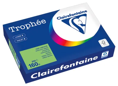 Produktbild von Clairefontaine Trophée, Kopieren, A4 (210x297 mm), 250 Blätter, 160 g/m², Grün