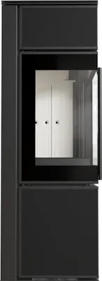 Produktbild von Kaminofen aus Stahl KRATKI TORA/S 8 kW Ø 150 Quarzsinter Nero Assoluto mit Türfeder