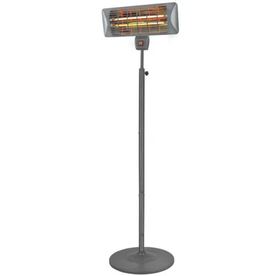 Produktbild von Eurom Q-time 2000S, Elektrischer Quarz-Raumheizer, Quarzglas, IP24, Innen & Außen, Flur, Schwarz