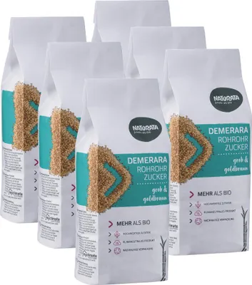 Produktbild von Demerara Rohrohrzucker, 6 x 500 g