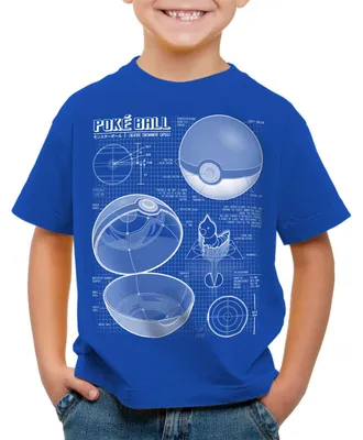 Produktbild von A.N.T. Mosterball Blaupause Kinder T-Shirt monster spiel online