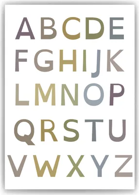 Produktbild von Alphabet Kinderposter ABC Lernposter Kinderzimmer Wandbild Kindergarten Grundschule Kinder Lernhilfe Poster – DIN A3 (29.7x42cm)