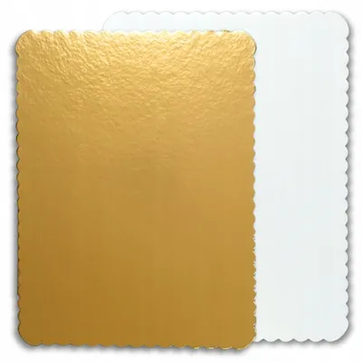 Produktbild von Elhandel Tortenunterlage Rechteckig Gold-Weiß 40x60cm Dick
