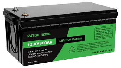 Produktbild von 12V 300Ah LiFePO4 Batterie - Deep Cycle - Energie 3840 Wh - Integriertes BMS - Max. 200A Entladung - Über 8000 Zyklen - Max. 100A Ladestrom - Grün