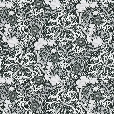 Immagine prodotto di Profhome 390595-GU Carta da parati floreale Floral opaca nero bianco grigio chiaro 5,33 m2