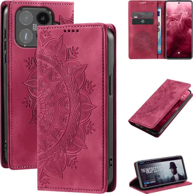 Produktbild von Mandala Handyhülle für Xiaomi 15T Pro RFID Schutz Klapphülle Case Cover Design Schutzhülle Farbe: Magenta
