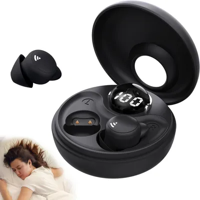 Produktbild von Mini-Schlafkopfhörer, kabelloses Bluetooth 5.3 Flüssigsilikon, geeignet für Seitenschläfer, Training, Arbeit, Reisen
