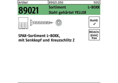Zdjęcie produktu dla SPAX® 5000009164019 SPAX® Holzschrauben Sortiment L-BOXX YELLOX 5000009164019, 2935 St.