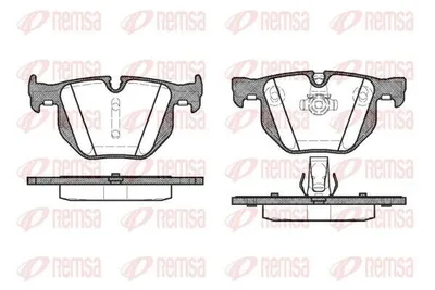 Produktbild von REMSA Bremsbeläge Satz Hinten Bremsklötze für BMW 3 Touring (E91) 0381.60
