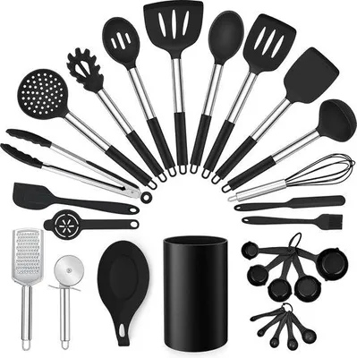 Produktbild von Famanu Küchenhelfer-Set 28-teilig - Schwarz