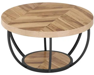 Obrázek produktu pro Konferenční stolek HOGA-NY036, 84,7 x 84,7 x 43,3 cm, černo/hnědý