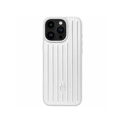 Produktbild von iPhone 15 Pro Max Hülle aus Aluminium im RIMOWA Stiel Silber