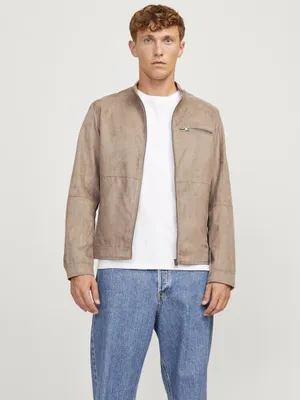 Produktbild von Jack & Jones Dylan Biker Lederjacke Beige 2XL Mann Beige 2XL