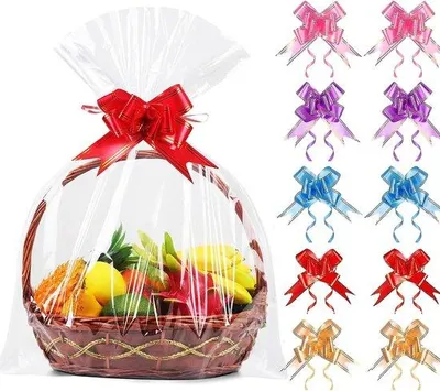 Productafbeelding van Transparante cadeauzakken | Set van 10 stuks | 65 x 93 cm | Kerstverpakking voor cadeaus | Grote cadeauzakkenverpakking