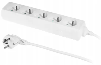 Produktbild von LTC LX9536 Steckdosenleiste 1,5m mit Erdung 5-fach weiß