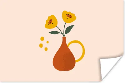 Produktbild von MuchoWow® Poster Blumen - Mohnblumen - Sommer 120x80 cm - Bilder