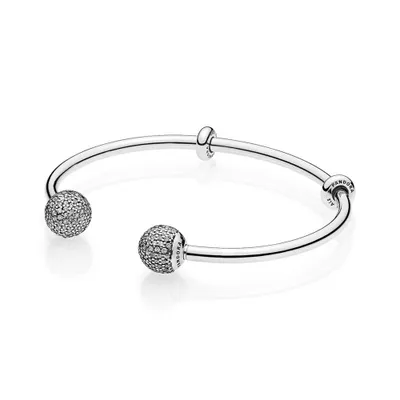 Obrázek produktu pro Náramek Pandora Moments, dámský, pavé, otevřený, stříbro, 19 cm, model 596438CZ-3