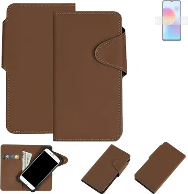 Produktbild von K-S-Trade Schutzhülle Klapphülle Kunstleder für ZTE Blade A52 braun Handy Hülle Wallet Case