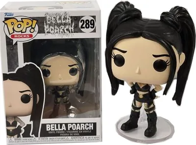 A Funko Pop! vinyl figure of Bella Poarch and its packaging are displayed side-by-side.