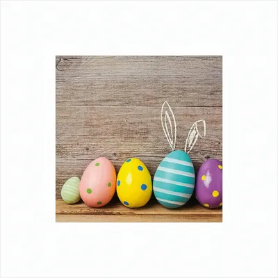Produktbild von RP 20 Servietten Hide and Seek - Hasenohren auf Ostereier 33x33cm