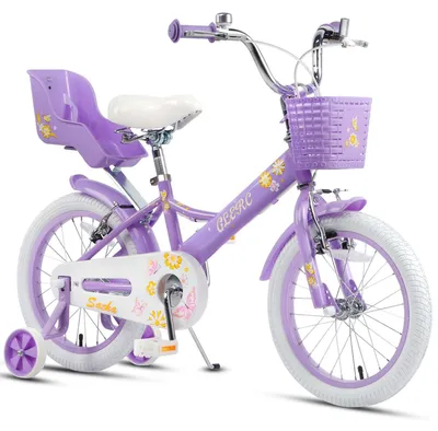 Produktbild von Solidchoice – Mädchenfahrrad, 12-20 Zoll, mit Puppensitz und Korb