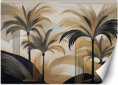 Produktbild von Vlies fototapete Palmen Dschungel Natur 350x245 cm Feeby Beige inkl. Kleber einfache Montage