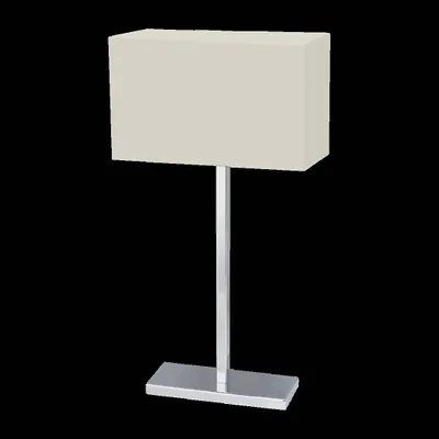 Obrázok produktu pre Stolová lampa MADRID 1xE27/40W, chróm s béžovým textilným tienidlom