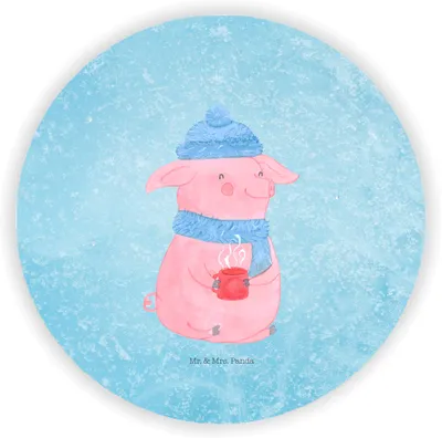 Produktbild von Mr. & Mrs. Panda magnet Schweinchen Glühwein - Eisblau - Geschenk, Spruch, Weihnachtsmarkt, Kühlschrankmagnet, Whiteboard, für kühlschrank, pinnwand, Betrunken
