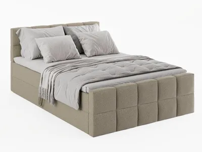 Produktbild von KONTINENTALBETT Vanessa 166/223 cm, in Beige, Bouclé-Stoff, Bettkasten, Matratze, Topper