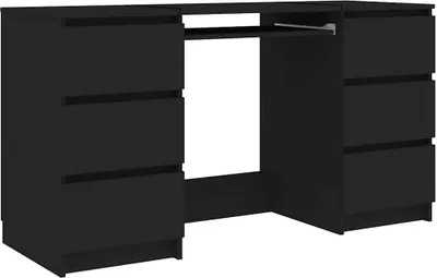 Produktbild von vidaXL Schreibtisch Schwarz 140x50x77 cm Holzwerkstoff