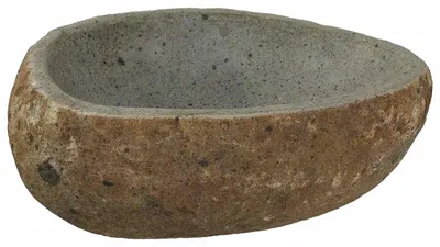 Zdjęcie produktu dla vidaXL Umywalka z kamienia rzecznego Jasnoszary (30-37) x (25-30) x 12 cm