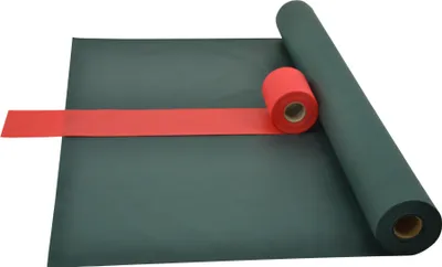 Produktbild von Sensalux Kombi-Set 1 Tischdeckenrolle 1,18m x 25m grün + Tischläufer 15cm rot