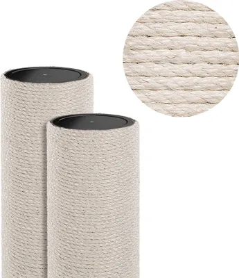 Produktbild von HAPPYPET Sisalstamm für Kratzbaum Ø 18 cm - 40/50/60/80 cm, Dickes Sisal, Massiver Ersatz-Stamm Säule für Katzenbaum, M10 Gewinde, Ersatz Kratzstamm