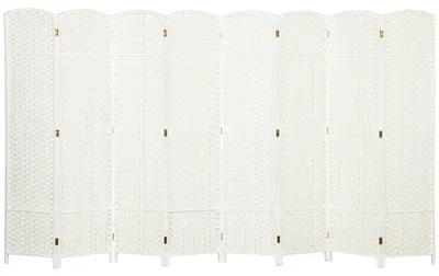 Productafbeelding van HOMCOM Roomdivider, 8-delig, 320 x 170 cm, scheidingswand van grenenhout, wit