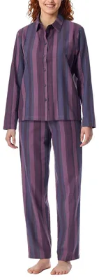 Obrázok produktu pre Schiesser Dámske pyžamo Modern Nightwear – tmavomodré, slivkové – veľkosť 40