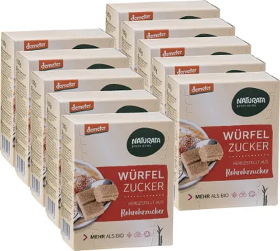 Produktbild von Würfelzucker aus Rohrohrzucker, 10 x 500 g