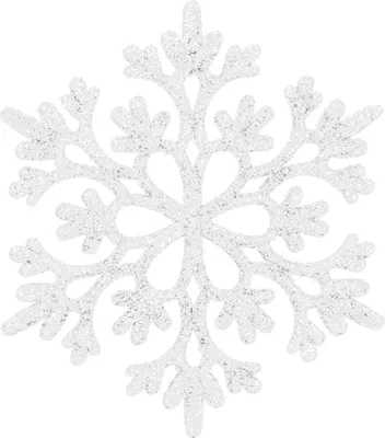 Produktbild von SPRINGOS Deko-Anhänger Schneeflocken m. Glitter 12 STK. 10 cm weiß Weihnachtsbaumschmuck Fenster Christbaumschmuck