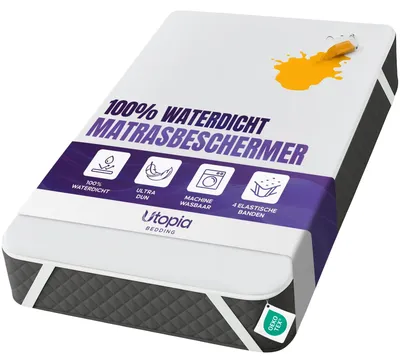 Productafbeelding van Matrasbeschermer waterdicht - Matrasbeschermer jersey - 70 x 140 cm - Wit - gecertificeerd