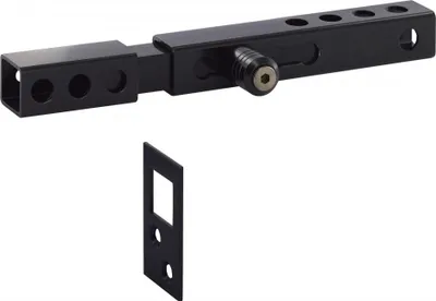 Image de Verrou coulissant cadenassable pour portail, acier, noir - THIRARD